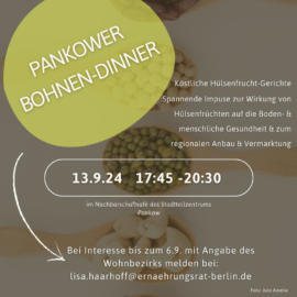 Pankower Bohnen-Dinner am 13.09.