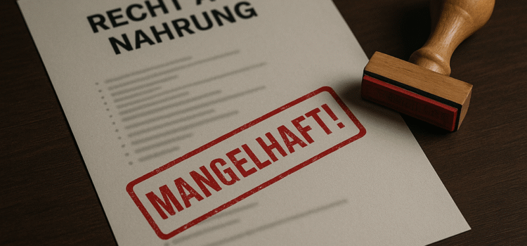 Mängelliste zum Recht auf Nahrung bei UN eingereicht